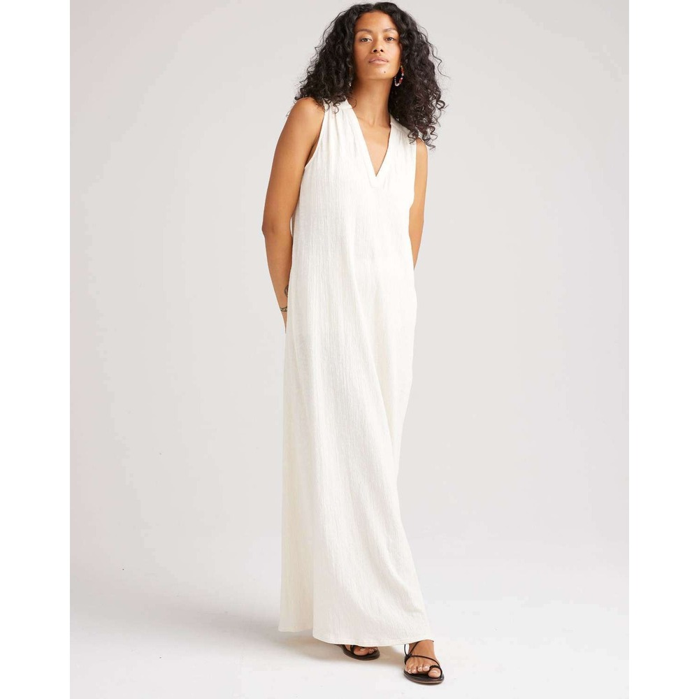 Richer Poorer Cloud Weave Vacation Dress Cream Sleeveless Maxi Dress S